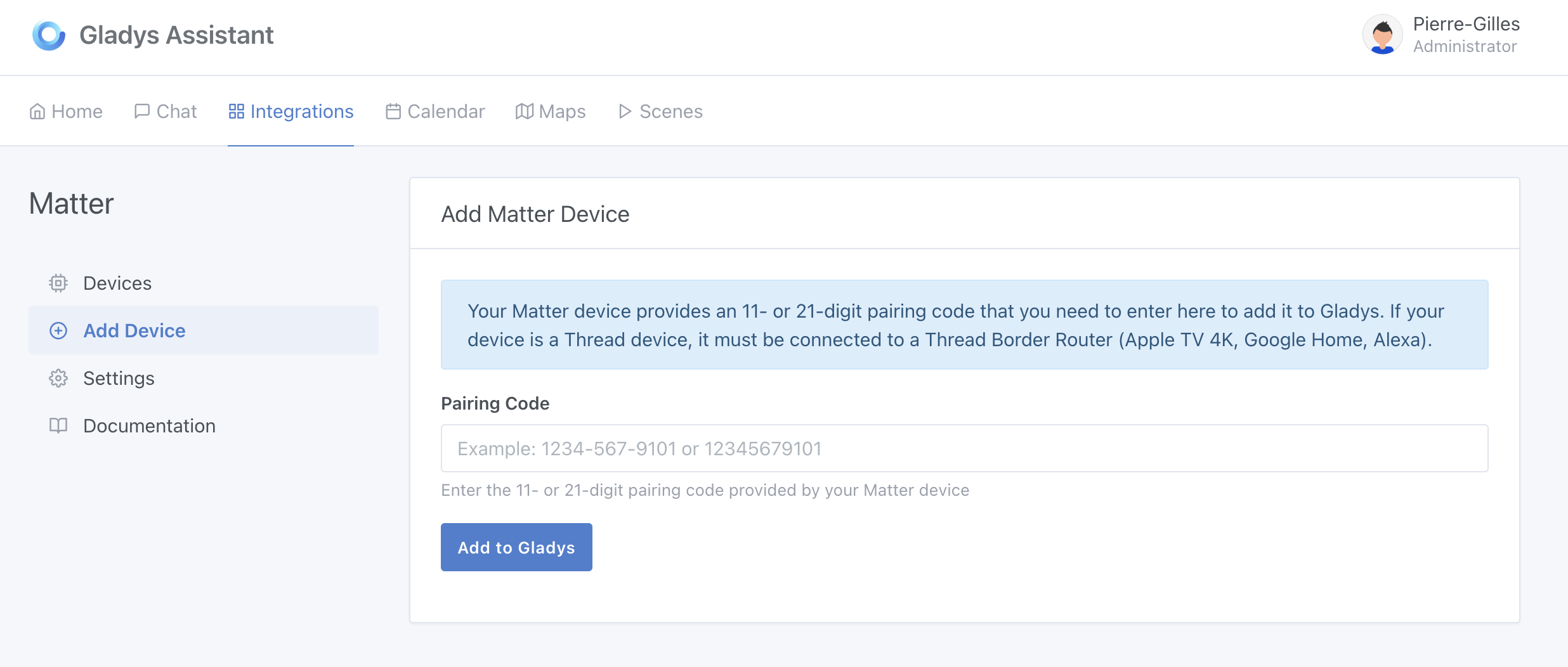 Adding a device