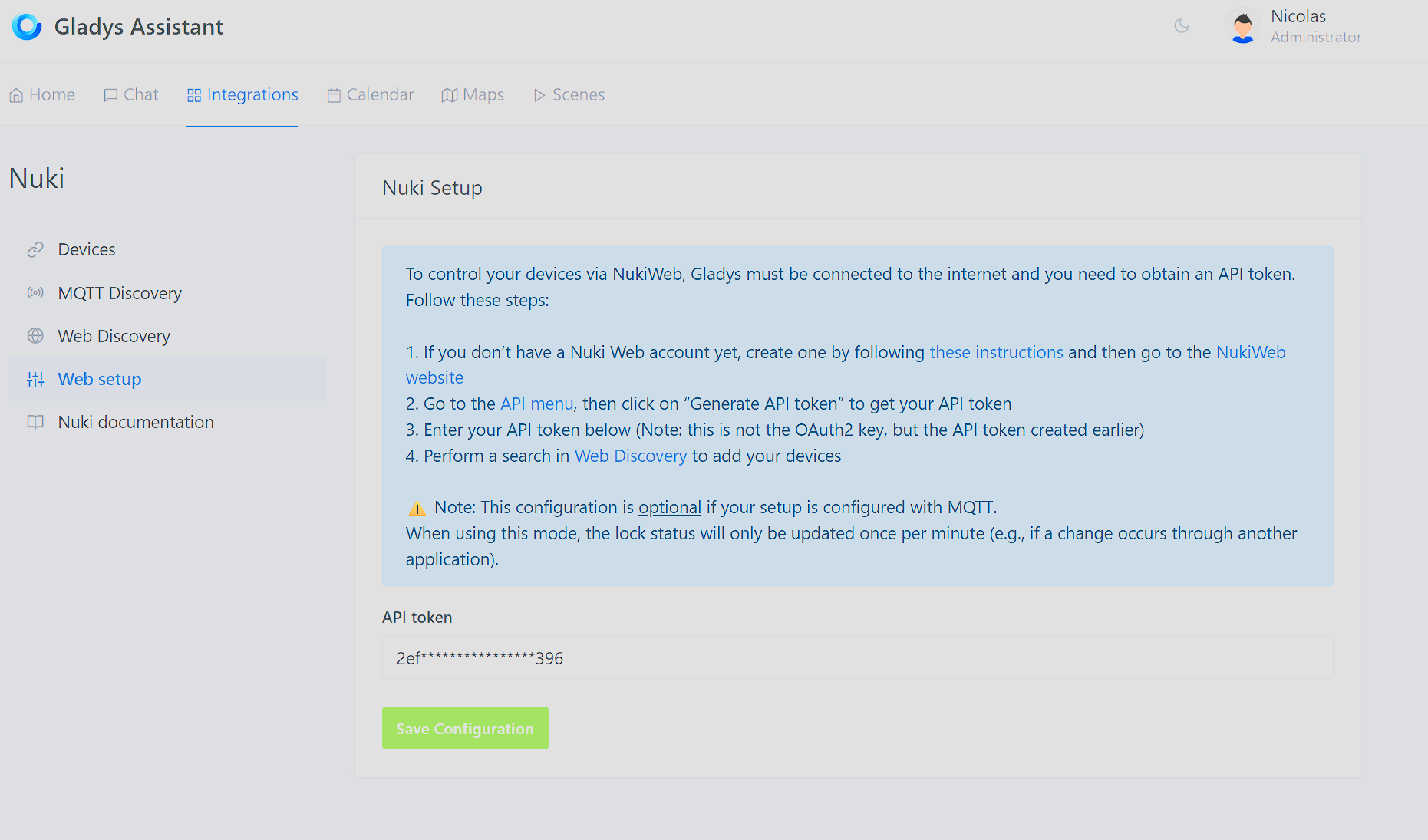 Configure Nuki